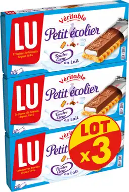 Auchan Supermarché Lu petit écolier tendre coeur au lait lu offre