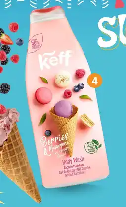 b&m Keff gel douche mascarpone fruits rouges offre