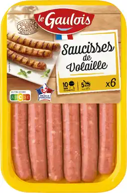 Auchan Supermarché Le gaulois 6 saucisses de volaille le gaulois offre