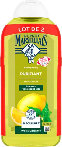 Auchan Le petit marseillais shampoing purifiant ortie & citron bio le petit marseillais offre