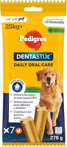 Auchan Pedigree bâtonnets à mâcher pour grand chien dentastix pedigree offre