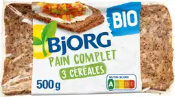 Auchan Bjorg pain complet 3 céréales bio bjorg offre