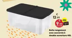 Maxi Bazar Boite rangement avec couvercle à double ouverture offre