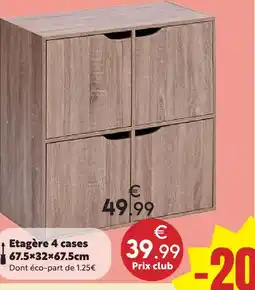 Maxi Bazar Étagère 4 cases offre