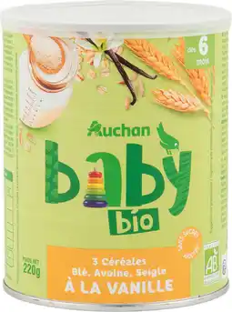 Auchan Auchan baby bio céréales vanille auchan baby bio offre