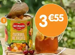 b&m Del monte cocktail de fruits au sirop offre