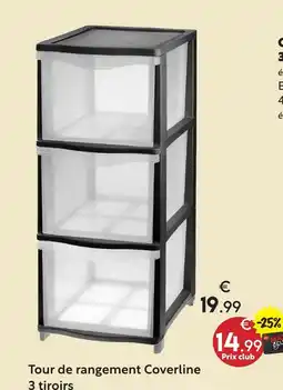 Maxi Bazar Coverline tour de rangement 3 tiroirs offre
