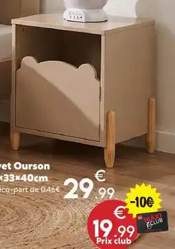 Maxi Bazar Chevet ourson offre