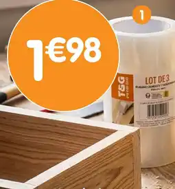 b&m T&g for less lot de 3 adhésifs d'emballage offre