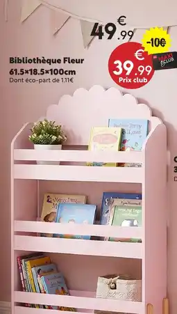 Maxi Bazar Bibliothèque fleur offre
