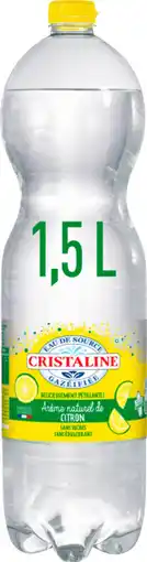 Auchan Supermarché Cristaline eau gazeuse aromatisée citron cristaline offre
