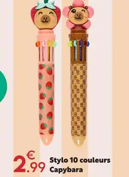Maxi Bazar Stylo 10 couleurs capybara offre