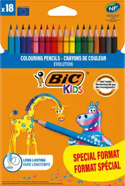 Auchan Supermarché Bic lot 18 crayons de couleurs bic offre