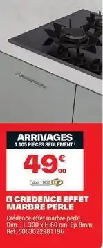 Brico Dépôt Dim - credence effet marbre perle offre
