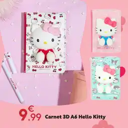 Maxi Bazar Carnet 3d a6 hello kitty offre