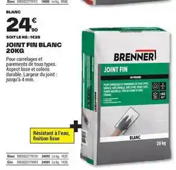Brico Dépôt Tous - joint fin blanc 20kg offre