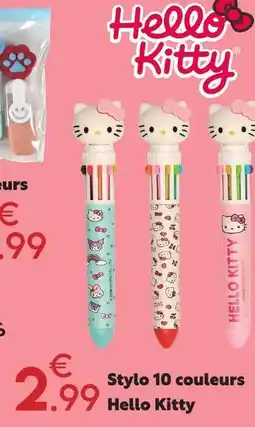 Maxi Bazar Stylo 10 couleurs hello kitty offre