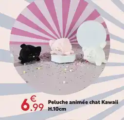 Maxi Bazar Peluche animée chat kawaii noir offre