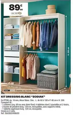Brico Dépôt Dim - kit dressing blanc zodiak offre