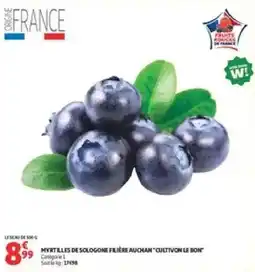 Auchan Supermarché MYRTILLES DE SOLOGNE FILIÈRE AUCHAN offre