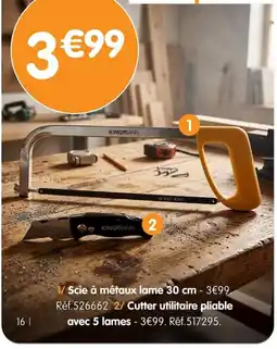 b&m KINGMANN Scie à métaux offre