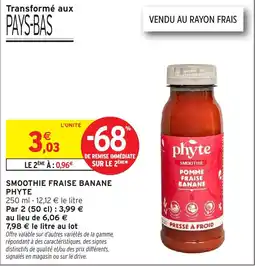 Intermarché Hyper Phyte Smoothie Pomme Fraise Banane offre