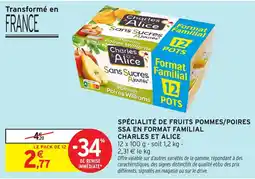 Intermarché Hyper Charles & Alice Sans Sucres Ajoutés offre
