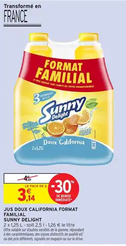 Intermarché Hyper Sunny Delight Jus Doux California offre