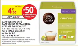 Intermarché Hyper NESCAFÉ DOLCE GUSTO CAPPUCCINO offre