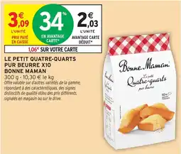 Intermarché Hyper Bonne Maman Le petit Quatre-quarts pur beurre offre