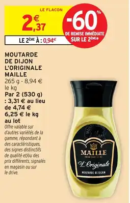 Intermarché Hyper MAILLE MOUTARDE DE DIJON offre