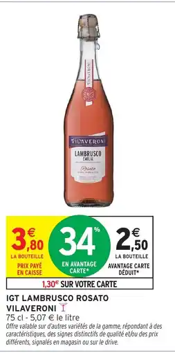 Intermarché Hyper VILAVERONI IGT LAMBRUSCO ROSATO offre