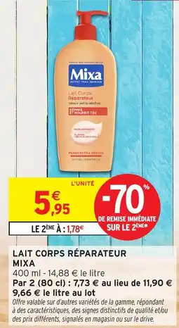 Intermarché Hyper Mixa Lait Corps Réparateur offre