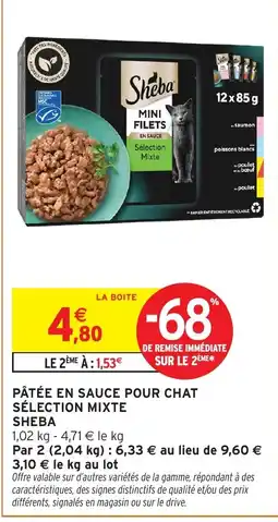 Intermarché Hyper Sheba Pâtée en sauce pour chat offre