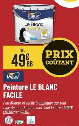 Bricorama Dulux - peinture le blanc facile offre