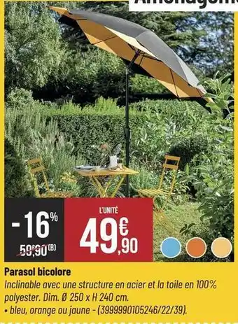 Bricorama Parasol bicolore offre