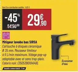 Bricorama Mitigeur lavabo bas offre