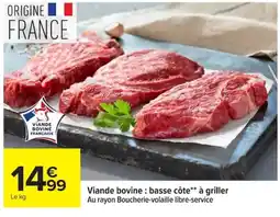 Carrefour Viande bovine : basse côte offre