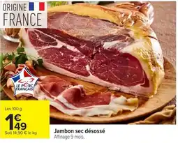 Carrefour Le Porc Français Jambon sec désossé offre