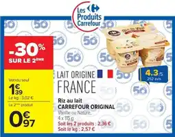 Carrefour Carrefour Riz au lait offre