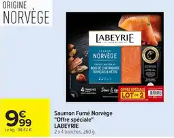 Carrefour LABEYRIE Saumon Fumé Norvège offre