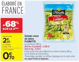 Carrefour FLORETTE Salade coeur de laitue offre