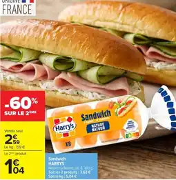 Carrefour Harrys Sandwich offre
