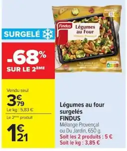 Carrefour Findus Légumes au four offre