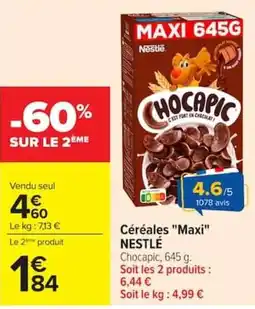 Carrefour Nestlé Chocapic offre