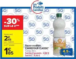 Carrefour Carrefour Classic Sauce crudités Caesar offre