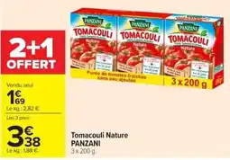 Carrefour PANZANI Tomacouli Nature offre