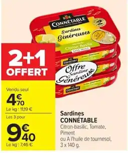 Carrefour CONNÉTABLE Sardines offre