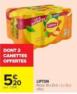 Carrefour Lipton Pêche offre