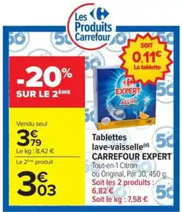 Carrefour Carrefour Expert Tablettes lave-vaisselle offre